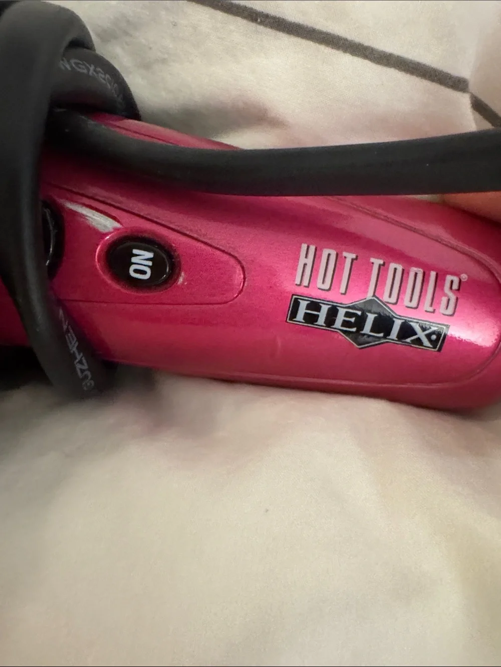 Hot Pink and Black Curling Iron - Women's Hair Styling Tool